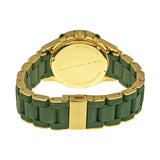 Marc Jacobs Rock Chronograph Green Dial Green Silicone Strap Watch for Women - MBM2597 Authentic Buy Shop Now
