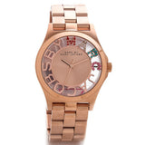 Marc Jacobs Henry Skeleton Rose Gold Dial Rose Gold Steel Strap Watch for Women - MBM3264 Authentic Buy Shop Now