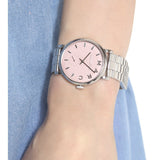 Marc Jacobs Baker Pink Dial Silver Steel Strap Watch for Women - MBM3283 Authentic Buy Shop Now