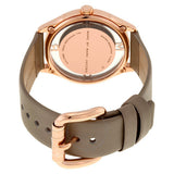 Marc Jacobs Tether Grey Dial Grey Leather Strap Watch for Women - MBM1375 Authentic Buy Shop Now