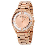 Marc Jacobs Tether Transparent Rose Gold Dial Rose Gold Steel Strap Watch for Women - MBM3414 Authentic Buy Shop Now