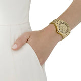 Marc Jacobs Henry Transparent Gold Dial Gold Steel Strap Watch for Women - MBM3206 Authentic Buy Shop Now