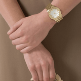 Marc Jacobs Amy White Dial Gold Steel Strap Watch for Women - MBM3056 Authentic Buy Shop Now