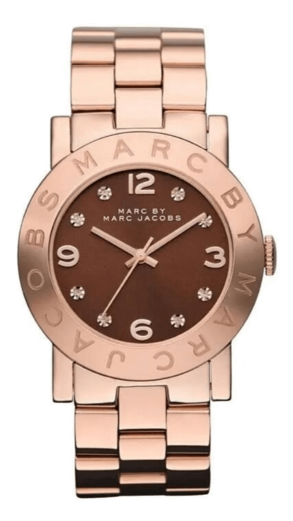 Marc Jacobs Amy Brown Dial Rose Gold Steel Strap Watch for Women - MBM3167 Authentic Buy Shop Now