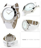 Marc Jacobs Blade White Dial White Leather Strap Watch for Women - MBM1200 Authentic Buy Shop Now
