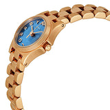 Marc Jacobs Henry Dinky Blue Dial Rose Gold Steel Strap Watch for Women - MBM3204 Authentic Buy Shop Now