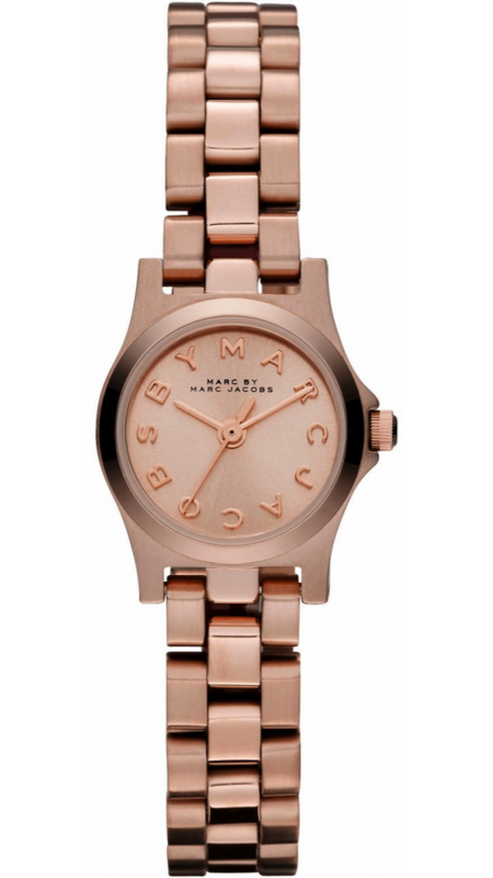 Marc Jacobs Dinky Rose Gold Dial Rose Gold Steel Strap Watch for Women - MBM3200 Authentic Buy Shop Now