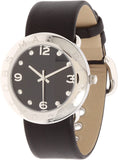 Marc Jacobs Amy Black Dial Black Leather Strap Watch for Women - MBM1140 Authentic Buy Shop Now
