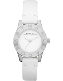 Marc Jacobs Mini Blade White Dial White Leather Strap Watch for Women - MBM1206 Authentic Buy Shop Now