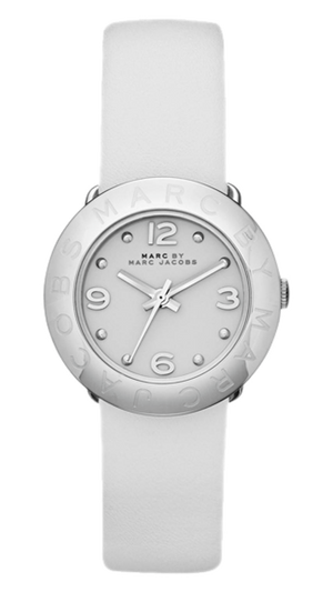 Marc Jacobs Blade White Dial White Leather Strap Watch for Women - MBM1223 Authentic Buy Shop Now