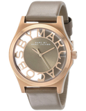 Marc Jacobs Henry Dinky Skeleton Beige Dial Beige Leather Strap Watch for Women - MBM1245 Authentic Buy Shop Now