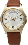 Marc Jacobs Baby Dave White Dial Brown Leather Strap Watch for Women - MBM1261 Authentic Buy Shop Now