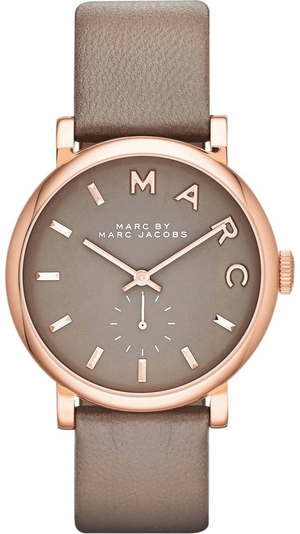Marc Jacobs Baker Grey Dial Grey Leather Strap Watch for Women - MBM1266 Authentic Buy Shop Now