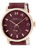 Marc Jacobs Baker Maroon Dial Maroon Leather Strap Watch for Women - MBM1267 Authentic Buy Shop Now