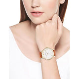 Marc Jacobs Baker White Dial Brown Leather Strap Watch for Womern - MBM1316 Authentic Buy Shop Now