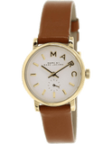 Marc Jacobs Baker White Dial Brown Leather Strap Watch for Women - MBM1317 Authentic Buy Shop Now