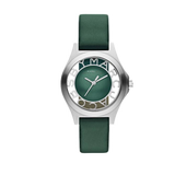 Marc Jacobs Henry Skeleton Green Dial Green Leather Strap Watch for Women - MBM1336 Authentic Buy Shop Now