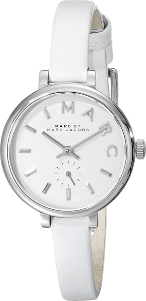 Marc Jacobs Sally White Dial White Leather Strap Watch for Women - MBM1350 Authentic Buy Shop Now