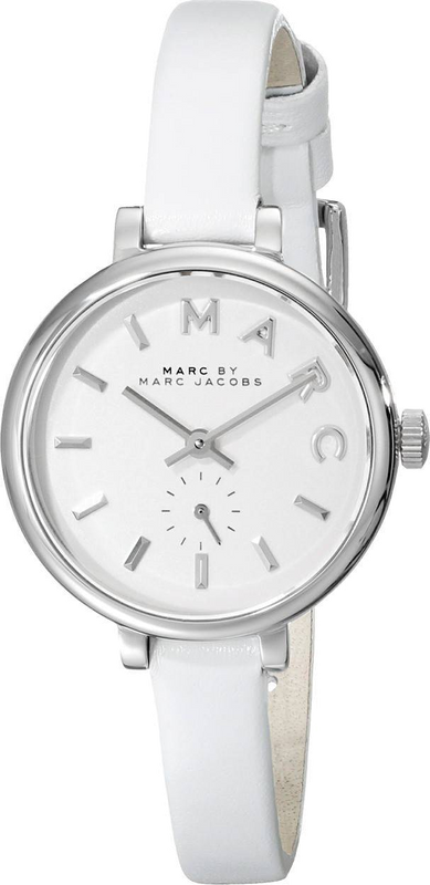 Marc Jacobs Sally White Dial White Leather Strap Watch for Women - MBM1350 Authentic Buy Shop Now