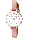 Marc Jacobs Sally White Dial Orange Leather Strap Watch for Women - MBM1355 Authentic Buy Shop Now