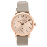 Marc Jacobs Baker Rose Gold Dial Grey Leather Strap Watch for Women - MBM1400 Authentic Buy Shop Now