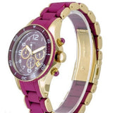 Marc Jacobs Rock Chronograph Purple Dial Purple Silicone Strap Watch for Women - MBM2576 Authentic Buy Shop Now