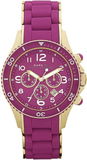 Marc Jacobs Rock Chronograph Purple Dial Purple Silicone Strap Watch for Women - MBM2576 Authentic Buy Shop Now