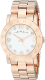 Marc Jacobs Amy White Dial Rose Gold Steel Strap Watch for Women - MBM3077 Authentic Buy Shop Now