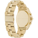 Marc Jacobs Blade Chronograph Gold Dial Gold Steel Strap Watch for Women - MBM3101 Authentic Buy Shop Now