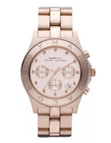 Marc Jacobs Blade Chronograph Rose Gold Dial Rose Gold Steel Strap Watch for Women - MBM3102 Authentic Buy Shop Now