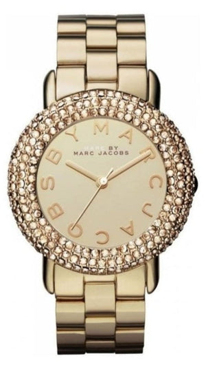 Marc Jacobs Marci Gold Dial Gold Steel Strap Watch for Women - MBM3191 Authentic Buy Shop Now