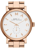 Marc Jacobs Baker White Dial Rose Gold Steel Strap Watch for Women - MBM3248 Authentic Buy Shop Now