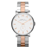 Marc Jacobs Baker White Dial Two Tone Steel Strap Watch for Women - MBM3312 Authentic Buy Shop Now
