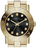 Marc Jacobs Amy Glitz Black Dial Gold Steel Strap Watch for Women - MBM3334 Authentic Buy Shop Now