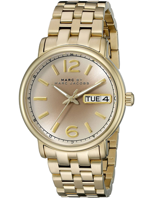 Marc Jacobs Fergus Gunmetal Grey Dial Gold Steel Strap Watch for Women - MBM3429 Authentic Buy Shop Now