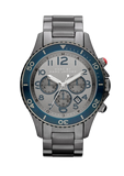 Marc Jacobs Rock Chronograph Silver Dial Silver Steel Strap Watch for Men - MBM5028 Authentic Buy Shop Now