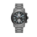 Marc Jacobs Larry Chronograph Black Dial Grey Steel Strap Watch for Men - MBM5051 Authentic Buy Shop Now