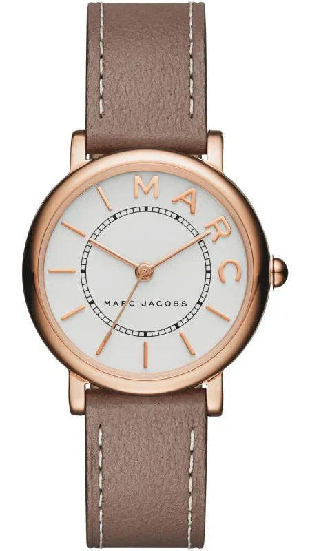 Marc Jacobs Roxy White Dial Light Brown Leather Strap Watch for Women - MJ1538 Authentic Buy Shop Now