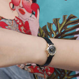 Marc Jacobs Roxy Black Dial Black Leather Strap Watch for Women - MJ1585 Authentic Buy Shop Now
