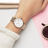 Marc Jacobs Roxy White Dial Silver Steel Strap Watch for Women - MJ3521 Authentic Buy Shop Now