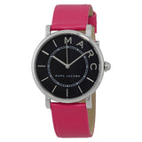 Marc Jacobs Roxy Black Dial Pink Leather Strap Watch for Women - MJ1535 Authentic Buy Shop Now