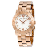 Marc Jacobs Amy White Dial Rose Gold Steel Strap Watch for Women - MBM3077 Authentic Buy Shop Now