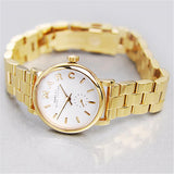 Marc Jacobs Baker White Dial Gold Steel Strap Watch for Women - MBM3247 Authentic Buy Shop Now