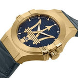 Maserati Potenza Blue Dial Blue Leather Strap Watch For Men - R8851108035 Authentic Buy Shop Now