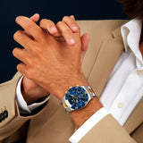 Maserati Competizione Chronograph Blue Dial Two Tone Steel Strap Watch For Men - R8873600006 Authentic Buy Shop Now
