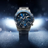 Maserati Competizione Chronograph Blue Dial Black Steel Strap Watch For Men - R8873600005 Authentic Buy Shop Now