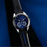 Maserati Traguardo Chronograph Blue Dial Black Silicone Strap Watch For Men - R8871612044 Authentic Buy Shop Now