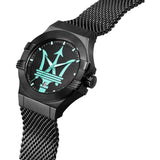 Maserati Potenza Aqua Edition Black Dial Black Mesh Bracelet Watch For Men - R8853144002 Authentic Buy Shop Now