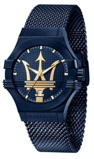 Maserati Potenza Blue Dial Edition 42mm Mesh Bracelet Watch For Men - R8853108008 Authentic Buy Shop Now