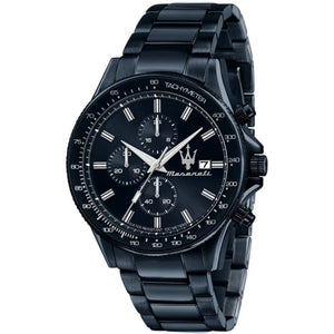 Maserati SFIDA Chronograph Blue Dial Blue Steel Strap Watch For Men - R8873640023 Authentic Buy Shop Now